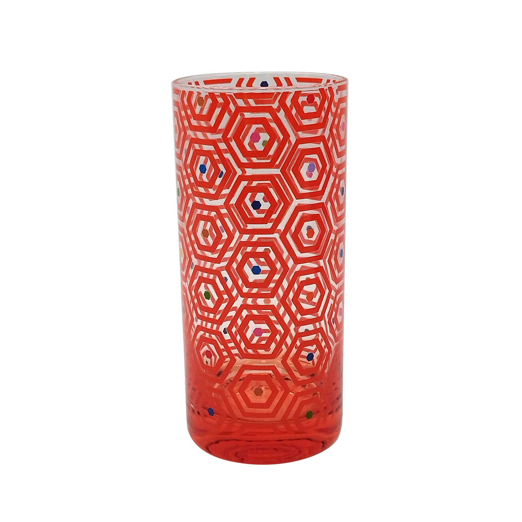 Jonathan Adler x Michaels 15.2oz. Red Honeycomb Highball Glass